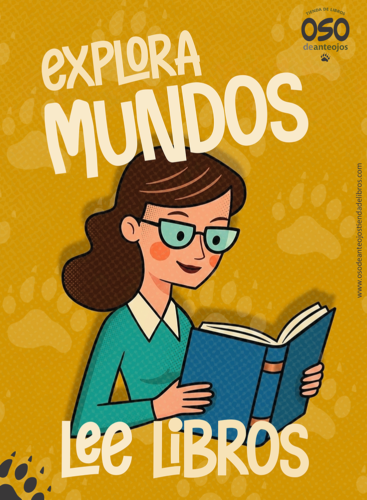 poster Explora Mundos lee libros